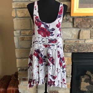 FREE PEOPLE Voile Trapeze Tunic Dress or Top with lace & sweet ruffles 🌸 S